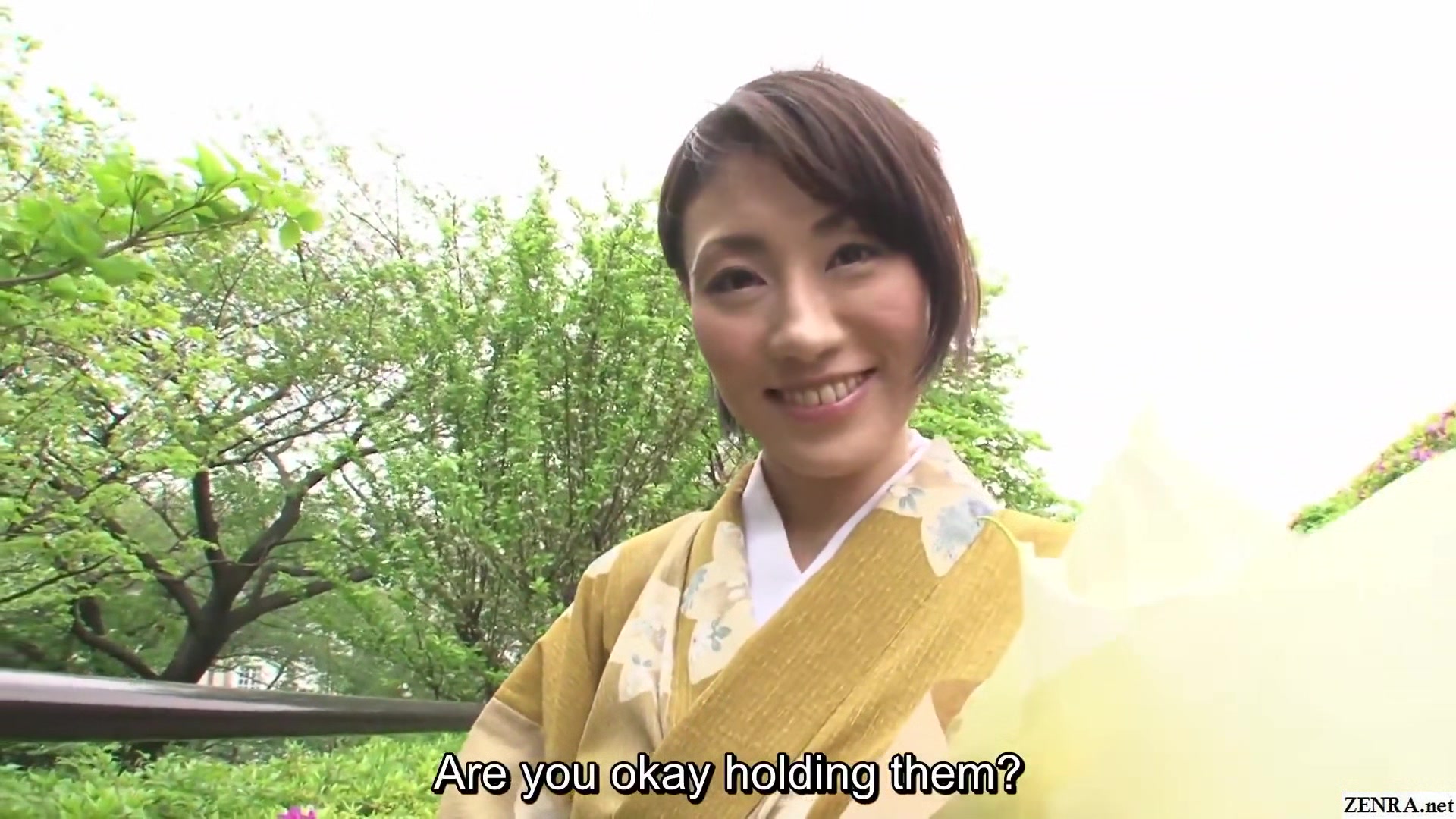 Japanese wife in kimono flower arrangement private class leads to sex