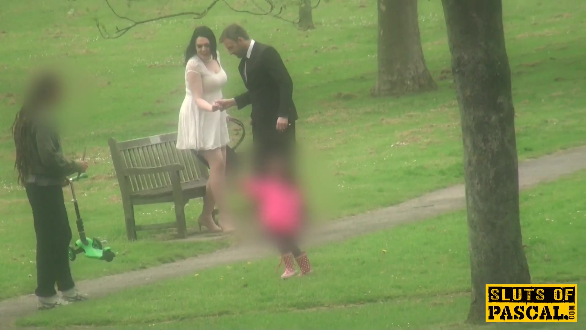 Stalking british submissive throated deeply