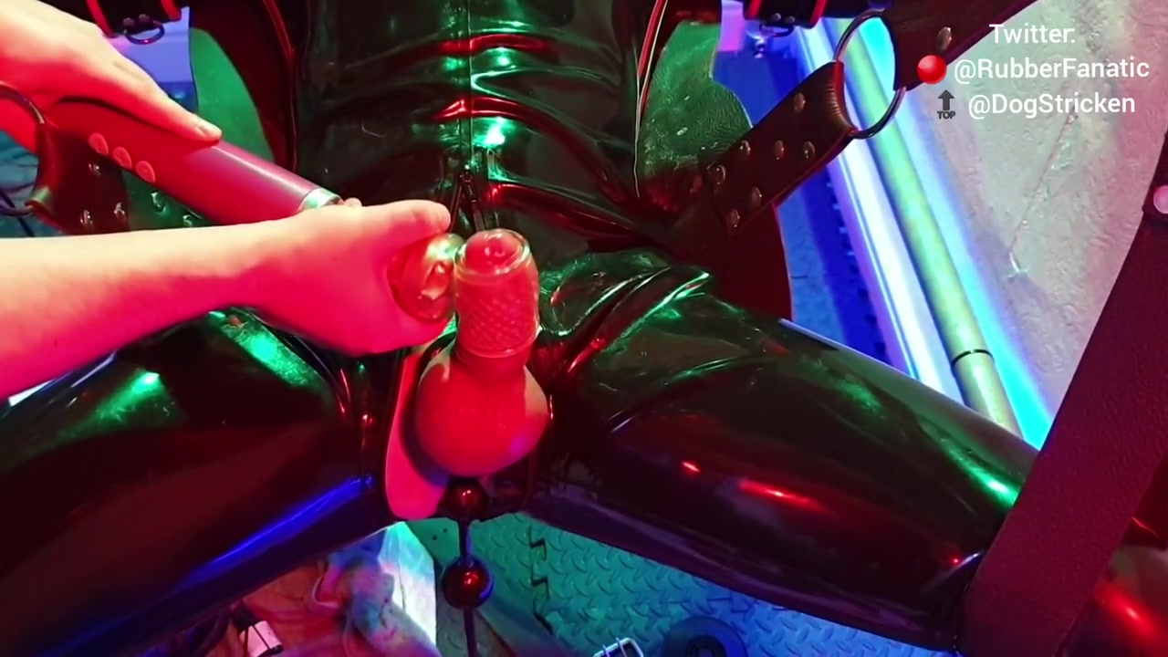 Rubber Gimp In The Sling With Cbt And Anal Play Made To Cum With Post Orgasm Torment