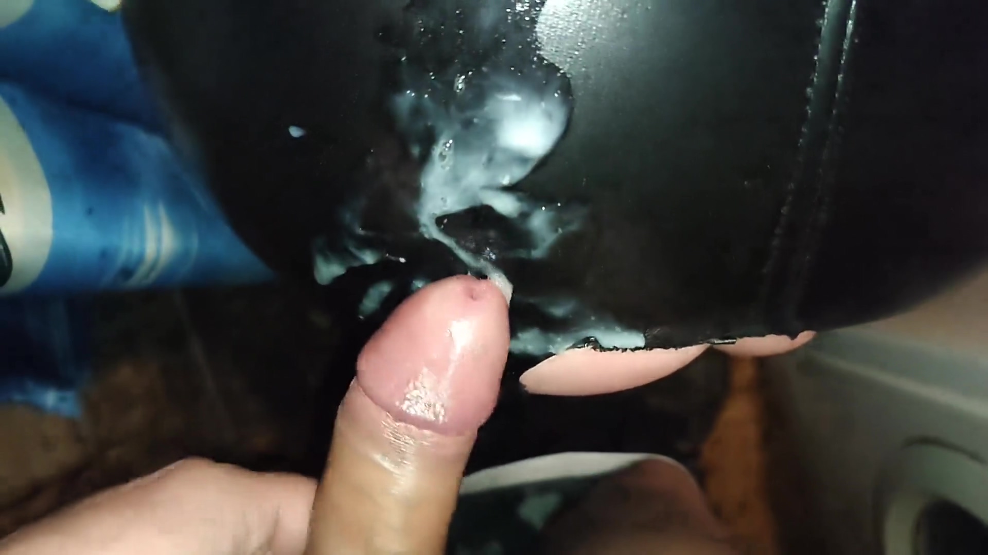 Of Cum On Horny Mommys Black Leather Pants