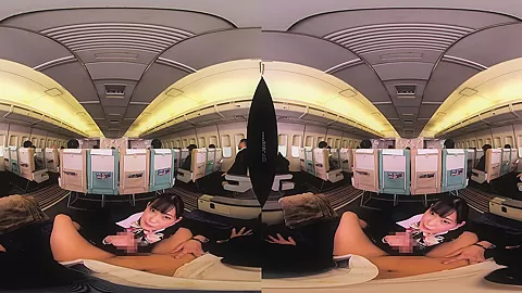 In-Flight Pussy Straddling VR 2 - Asian Uniform Public Sex