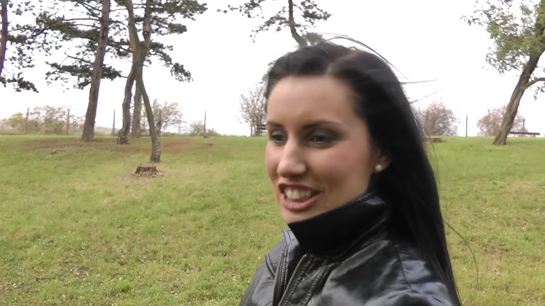 Outdoor fuck with a nasty brunette