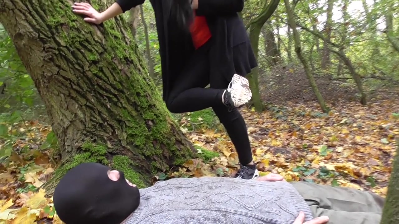 Trampling session in the wood, for the poor man by Femdom Austria