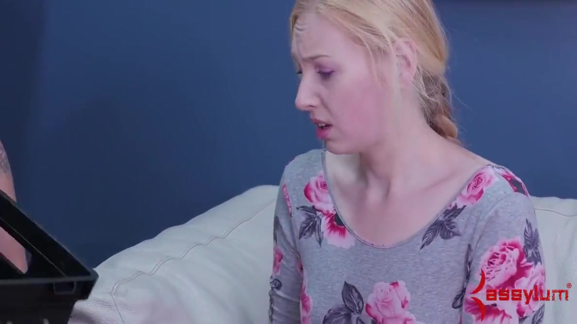 Cute Blonde Mouth Fucked And Gagging On Strapon