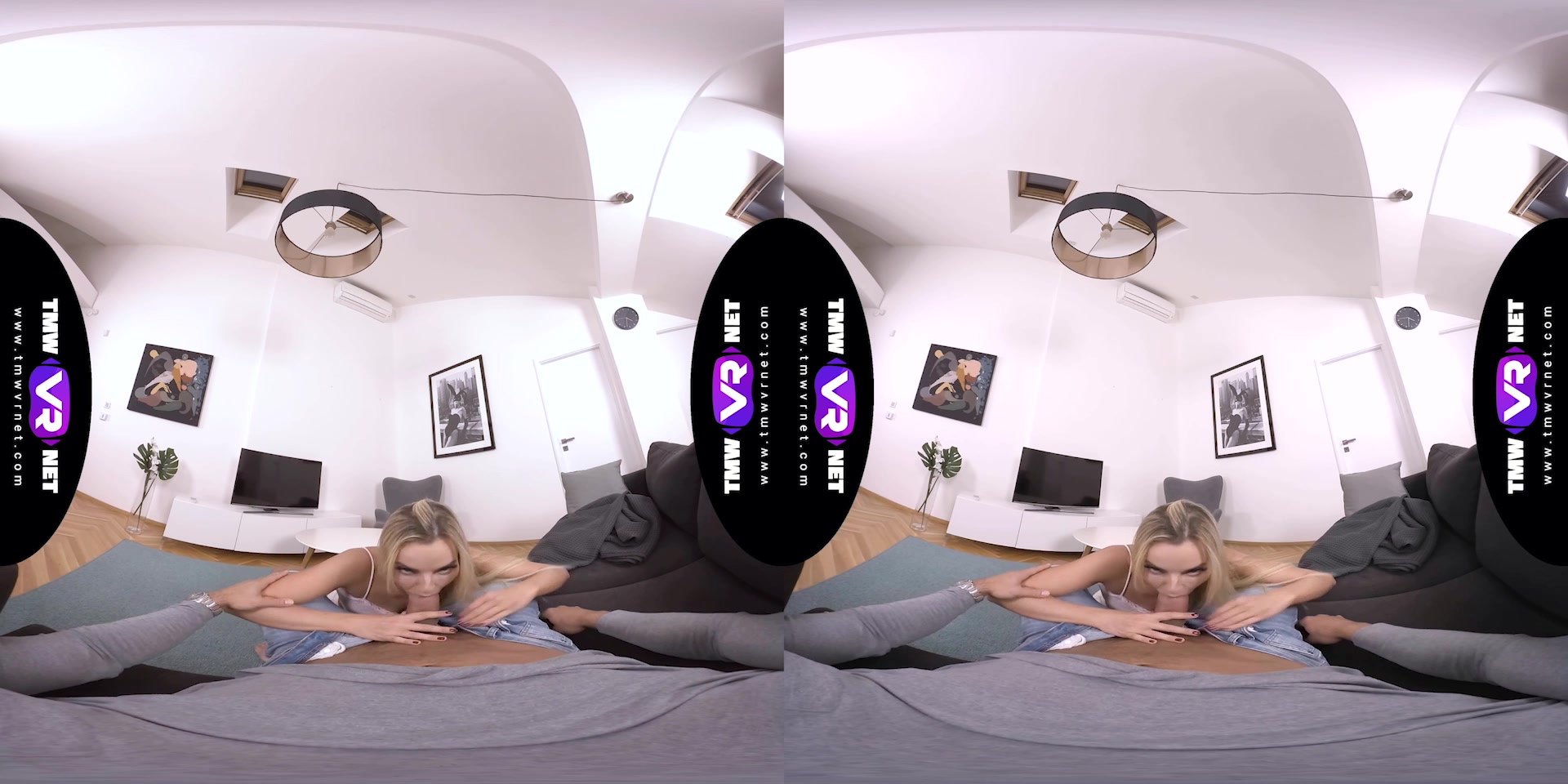 Blonde ass gets sticky with sperm - TmwVRnet