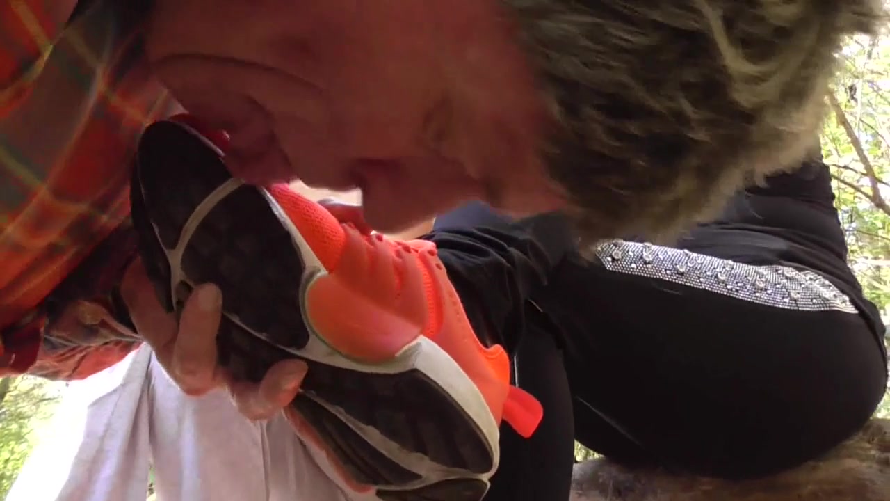 Shoe worship in the forest by Foot Girls