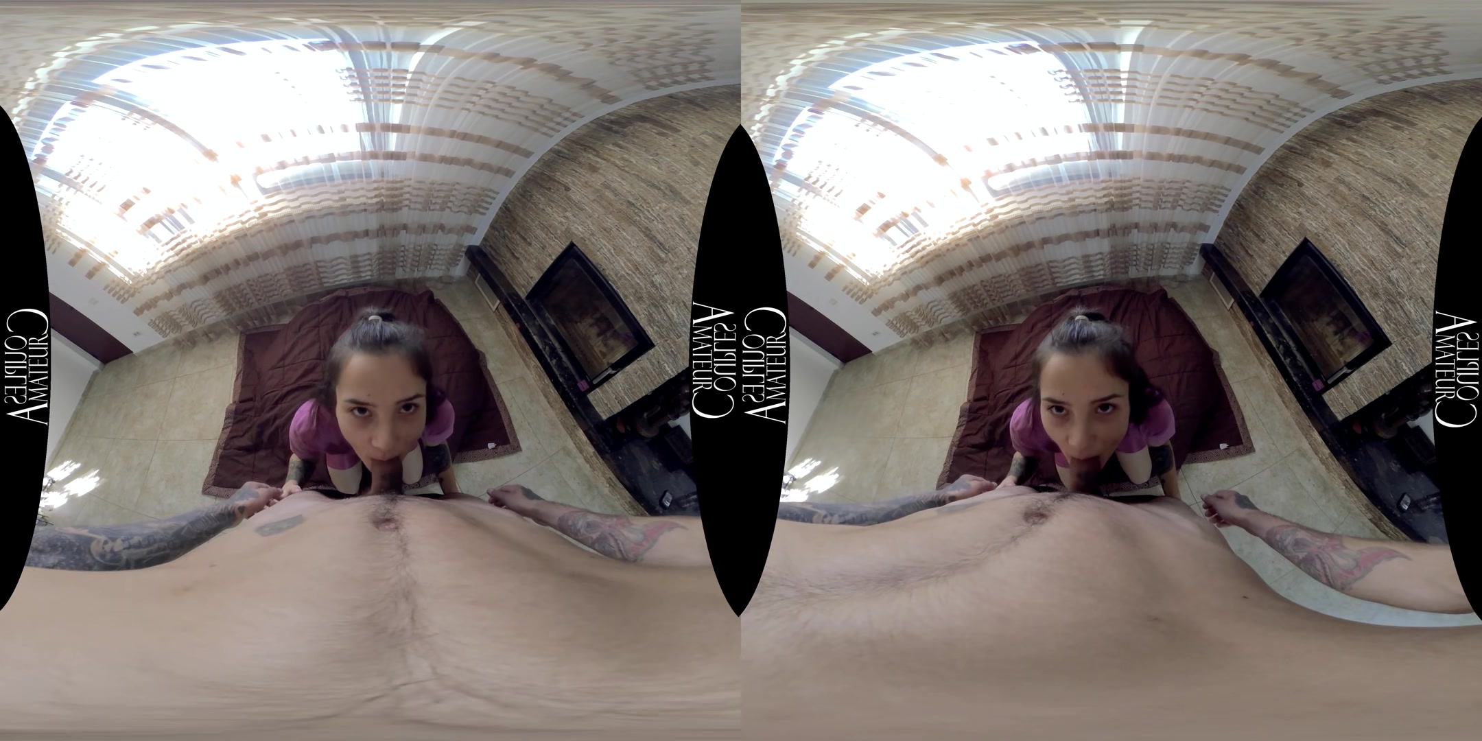 Skinny Brunette Morning Bathroom Sex - AmateurCouplesVR