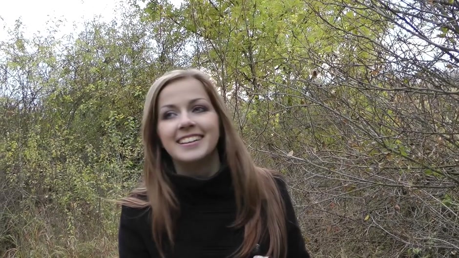 Cute gal sucks dick and fucks in some public space