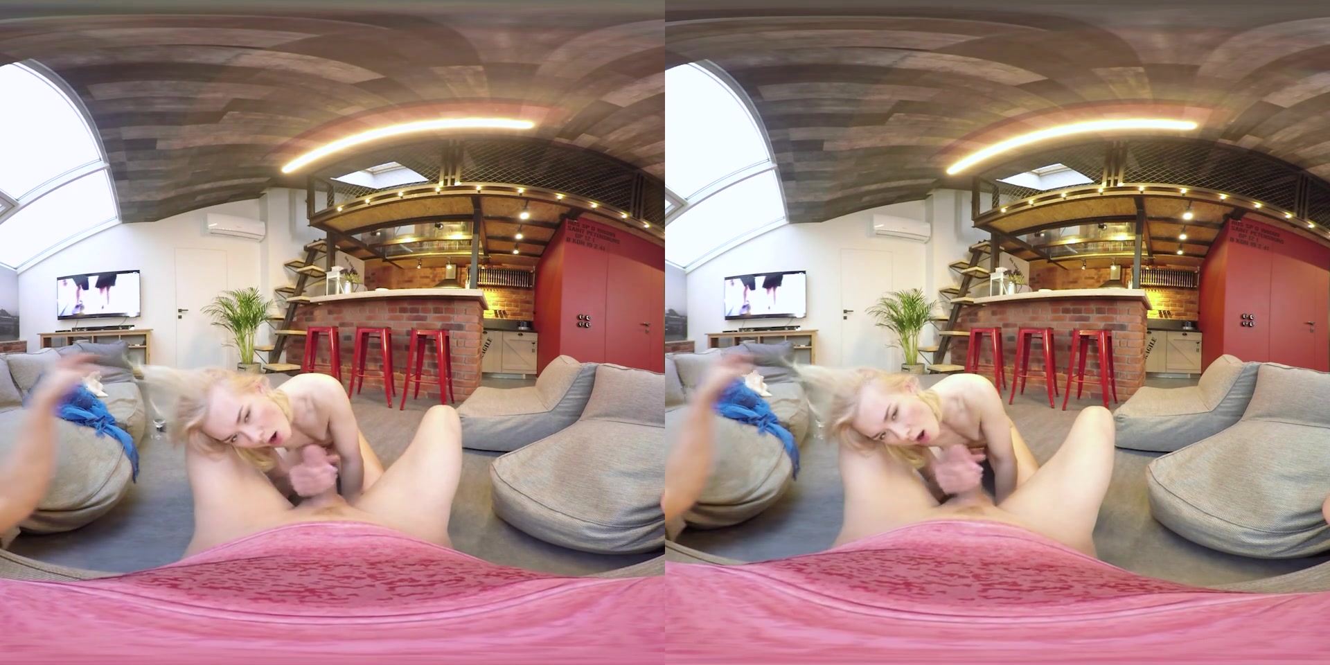 Via Lasciva in Naked Blondie Satisfies Desires - TMWVRNet