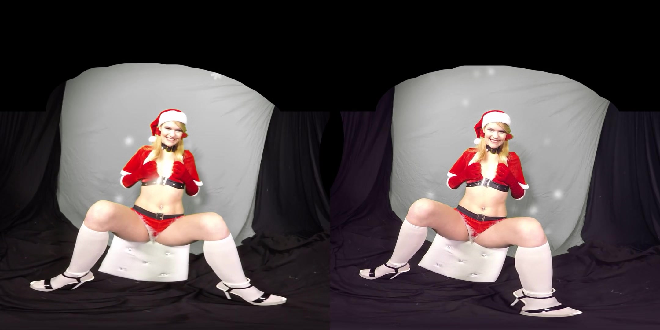 455 - Izzy Delphine; Solo Babe Christmas Special Stripease and Masturbation