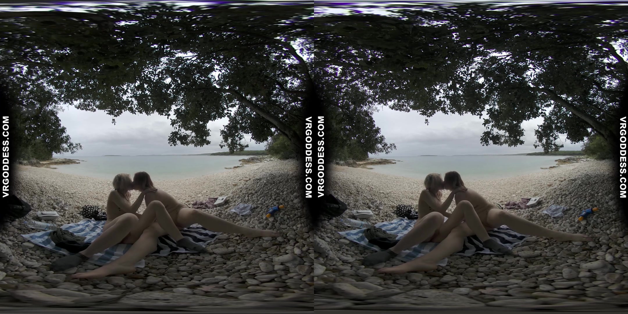 Rainy Day At Tropical Nude Beach With Diana And Ingrida