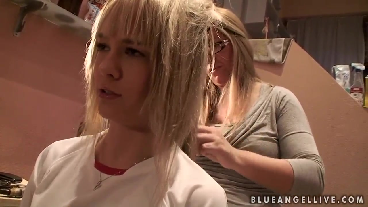 Blue Angel is becoming horny from a nice haircut