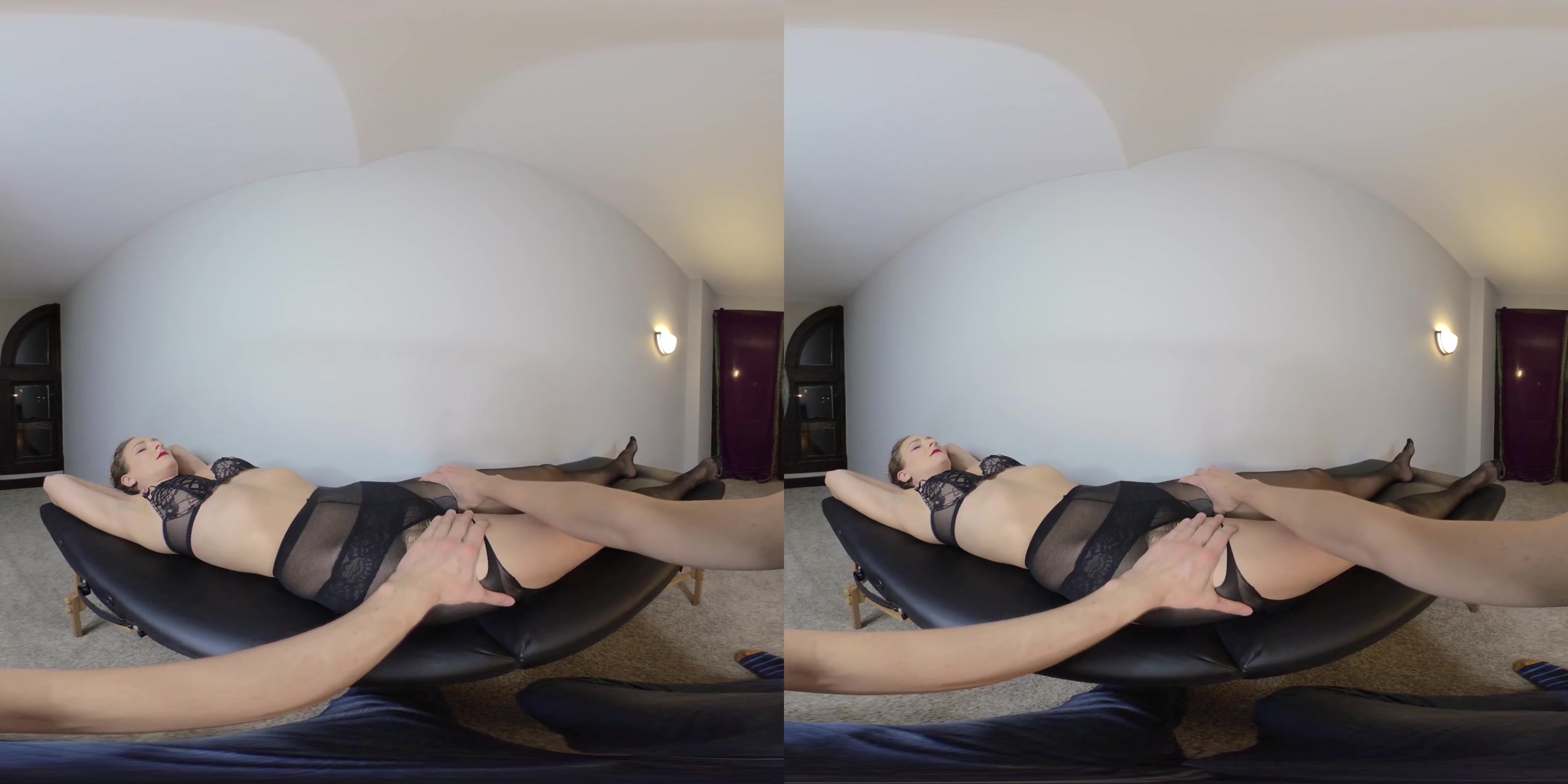 Inside Her Thoughts Massage: Rip Pantyhose and Have an Eargasm with Office Lady - IntimoVR
