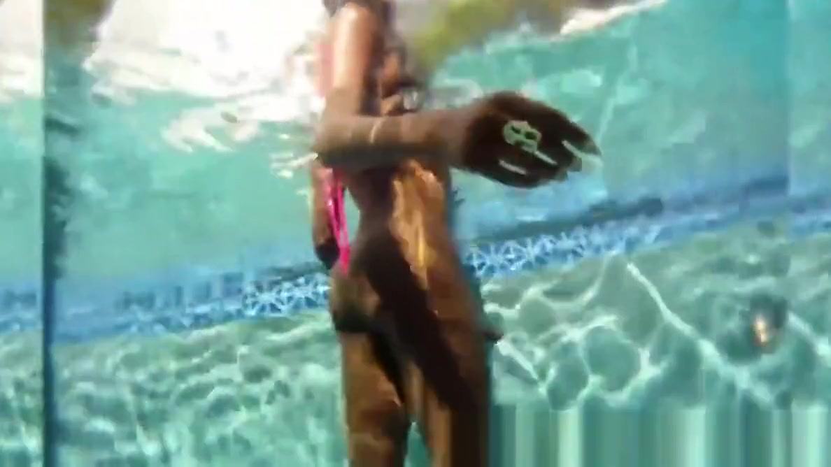 Busty ebony shemale stroking big dick and tease outdoor