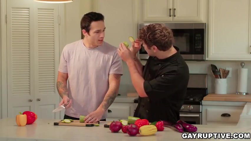 Fucks His Cooking Teacher With Calvin Banks And Jayden Marcos