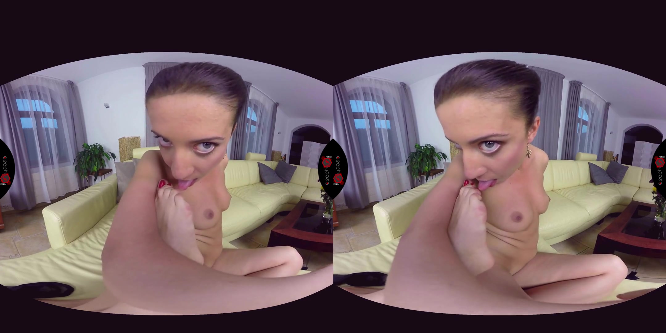 Therese Bizarre in Therese Bizarre Pulling Stockings From Juicy Pussy - CzechVRFetish