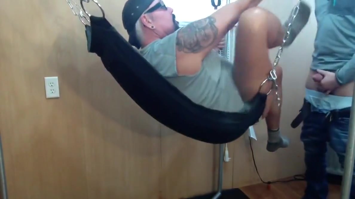 Real Gaydaddy Fucked At Home In Sling By Cocksucked Stud