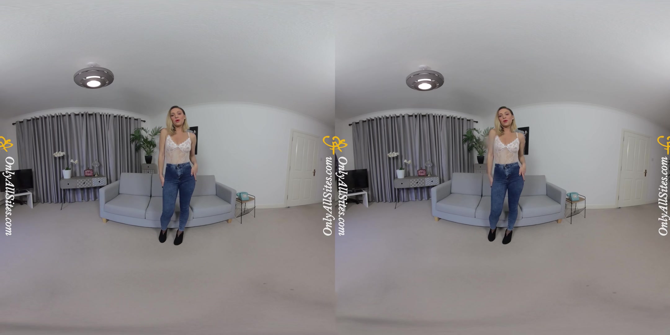 Samantha - Blonde British Babe Strips Bare - OnlyTease