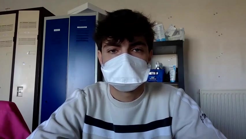 Str8 22y Hairy French Med student 18+ Cums During Study Session