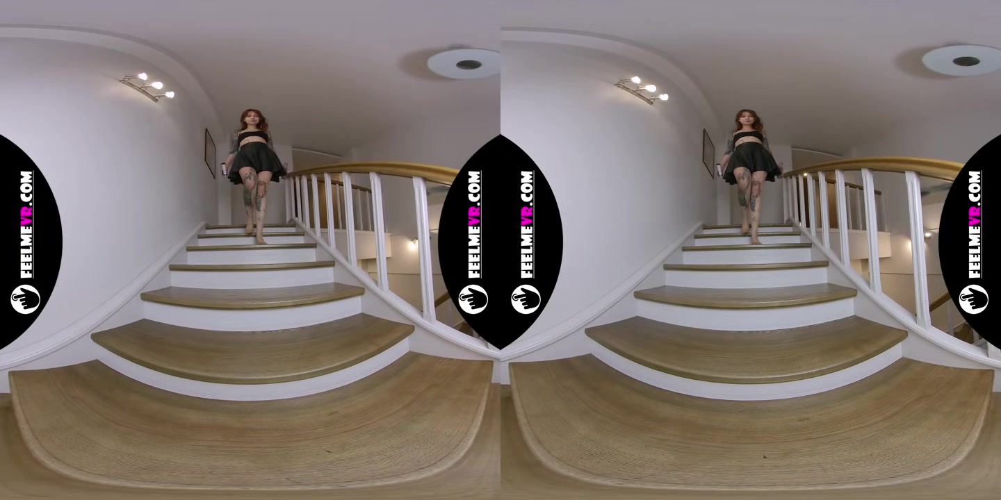 Cherr In vr180 Video Hippie Girl Masturbates On Stairs - FeelMeVR