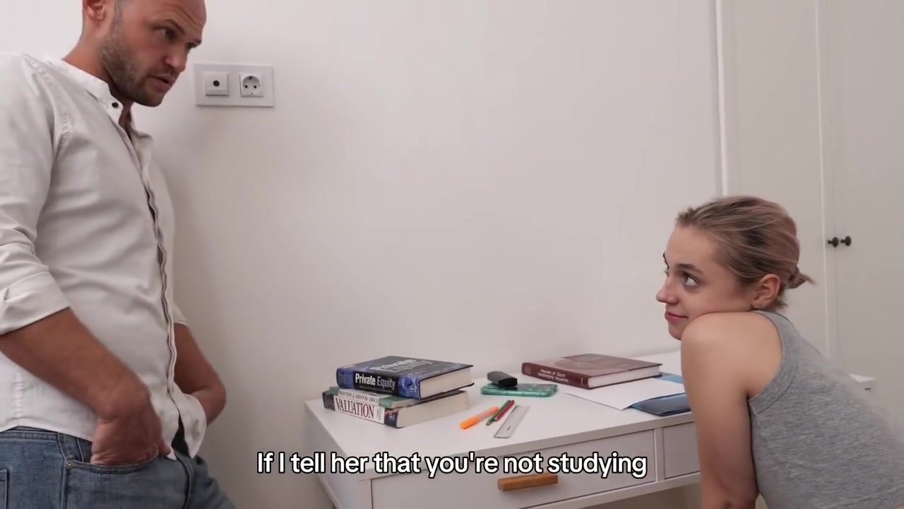 Stepfather Chastises Lazy Stepdaughter For Being Lazy In College With Martin Spell And Viper Tor