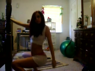 Gorgeous babe dancing her ass off for her boyfriend