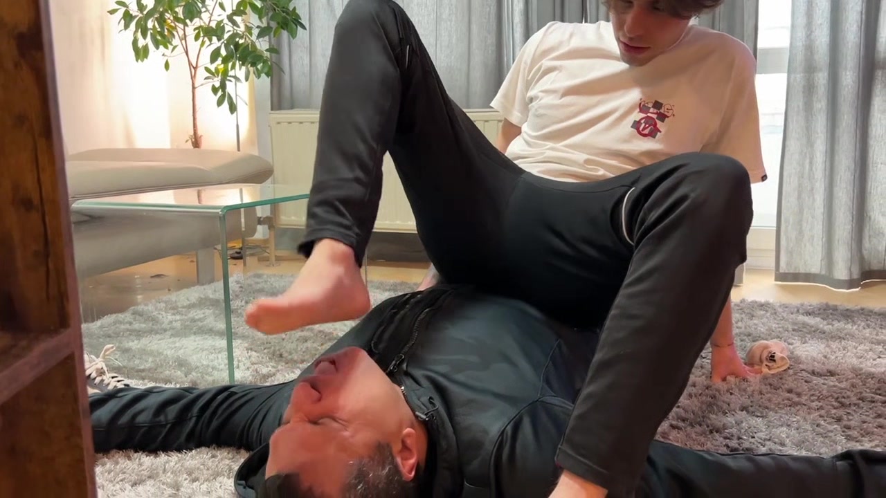 Feet socks master licking