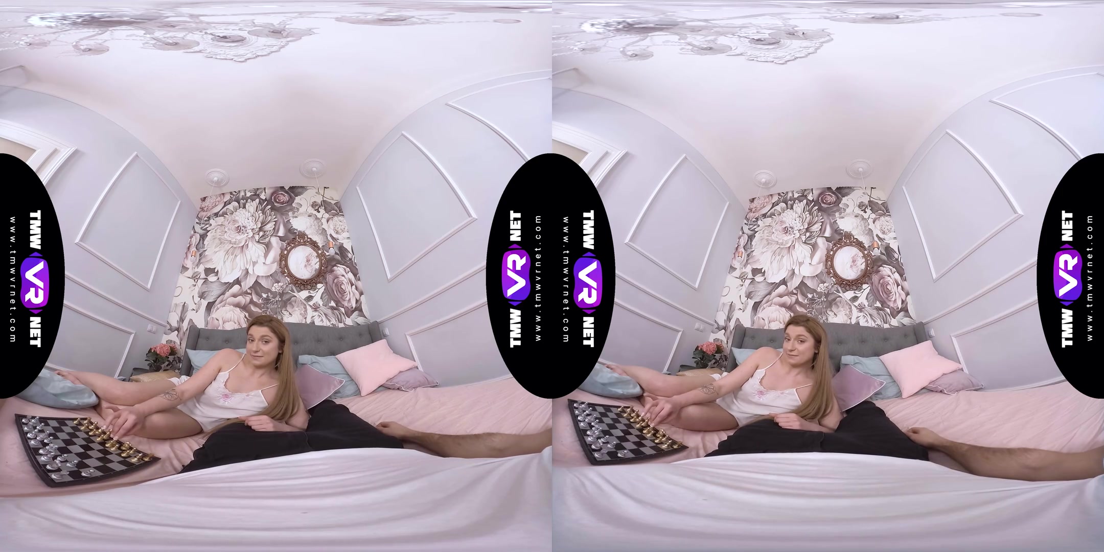 Strip Chess In The Heat Of The Night - Virtual Girlfriend Anete Jordan HD VR