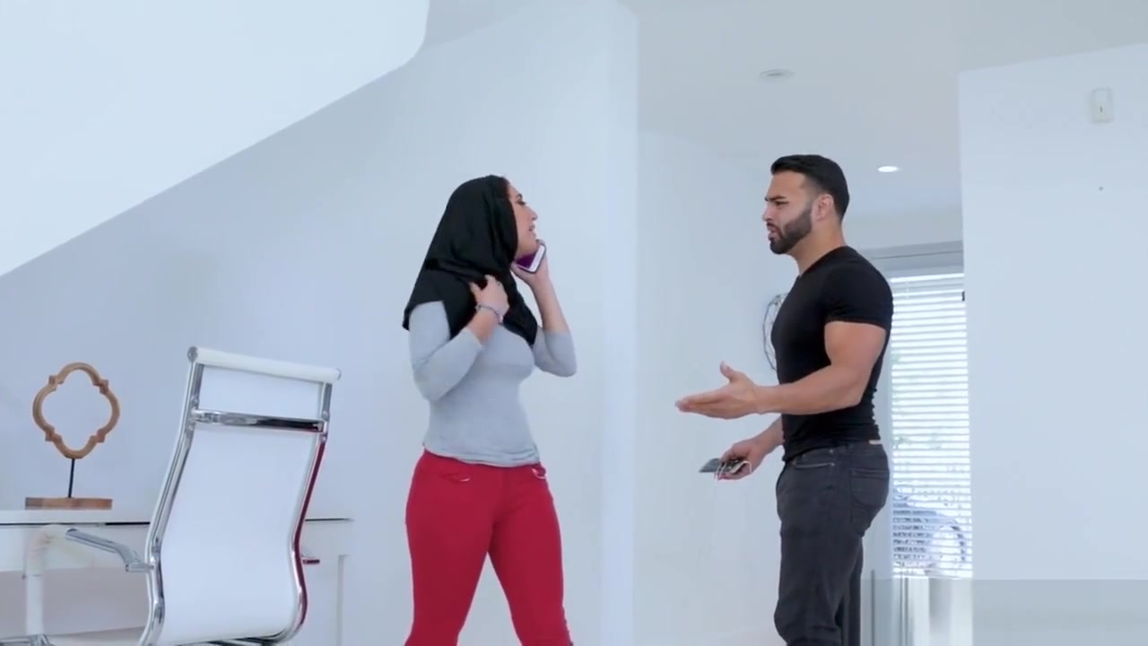Busty Arab slut in hijab getting fucked hard