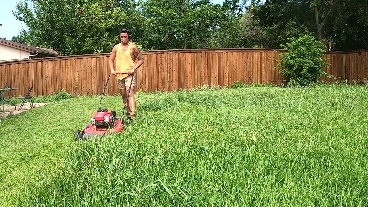 Working Hard In The Backyard - Needing A Good Stroke - Cum On Grass