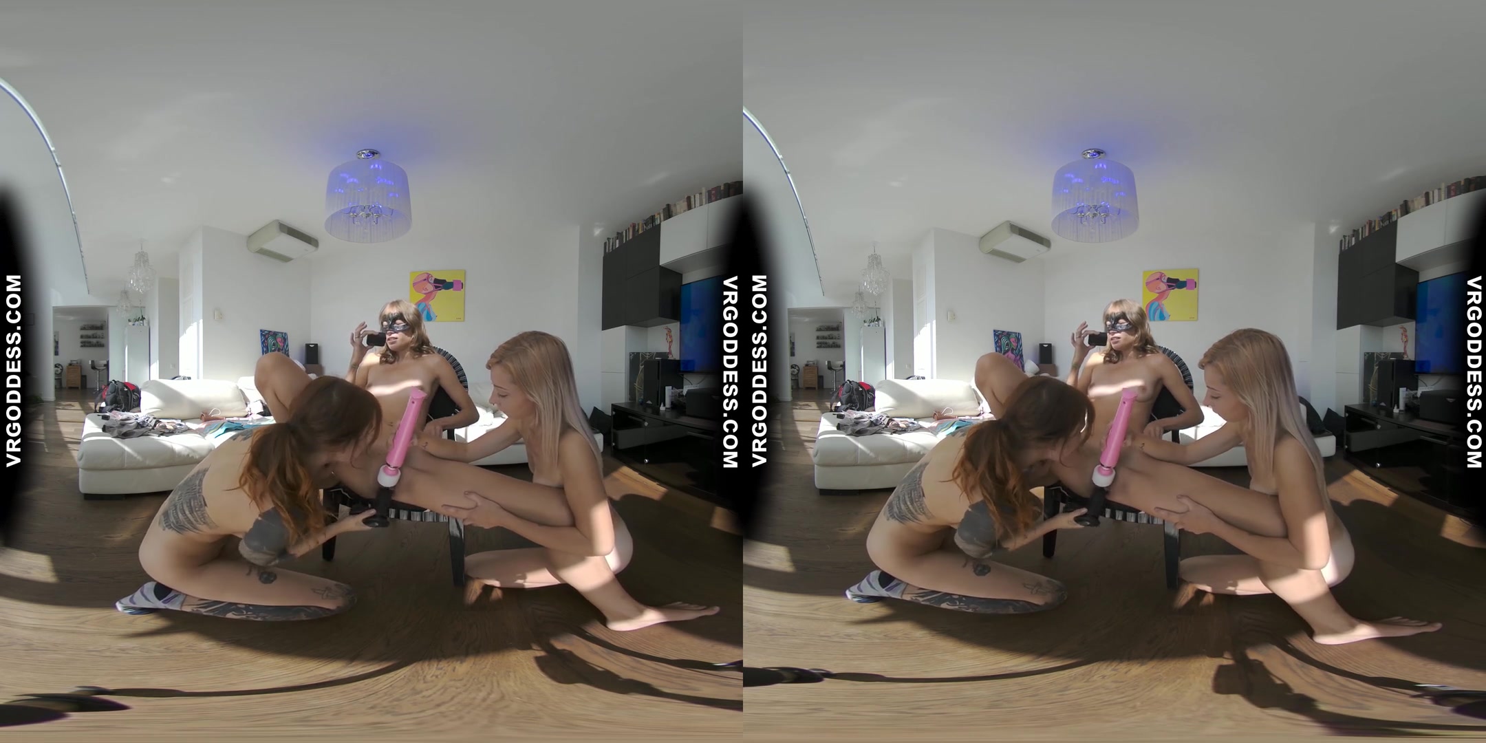 Posh Lesbian Threesome Striptease Bleika And Cherri Are Pussy Licking Sex Slaves To Miss Pussycat