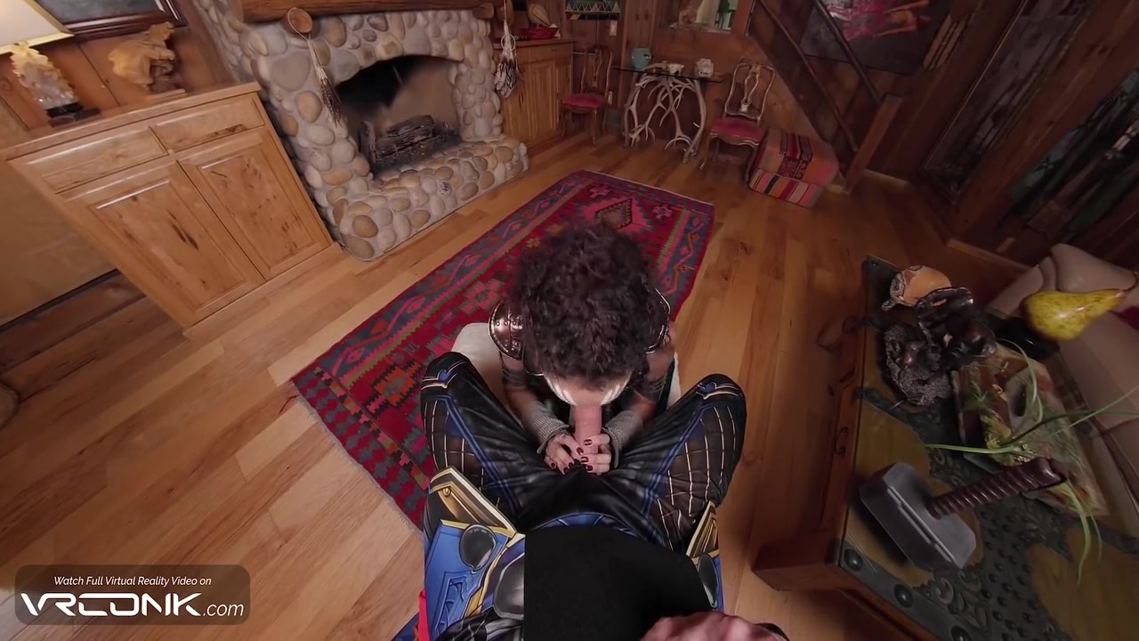 Skinny Ebony Valkyrie Gives A Deep Blowjob And Fucks Thor In Marvel Cosplay Parody Pt.2