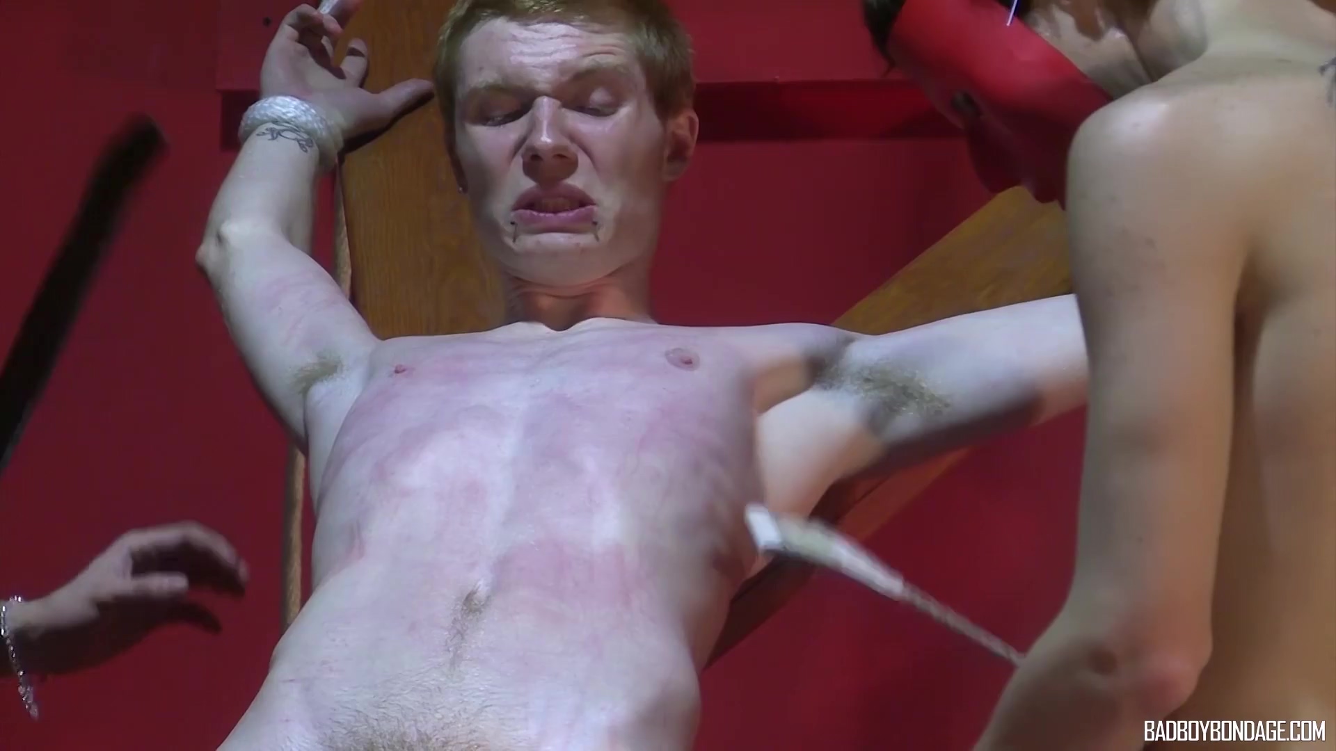 Gay Porn - Sub Aiyden Moore Endures Hard Torments From His Masters Damien Rage And Merlin