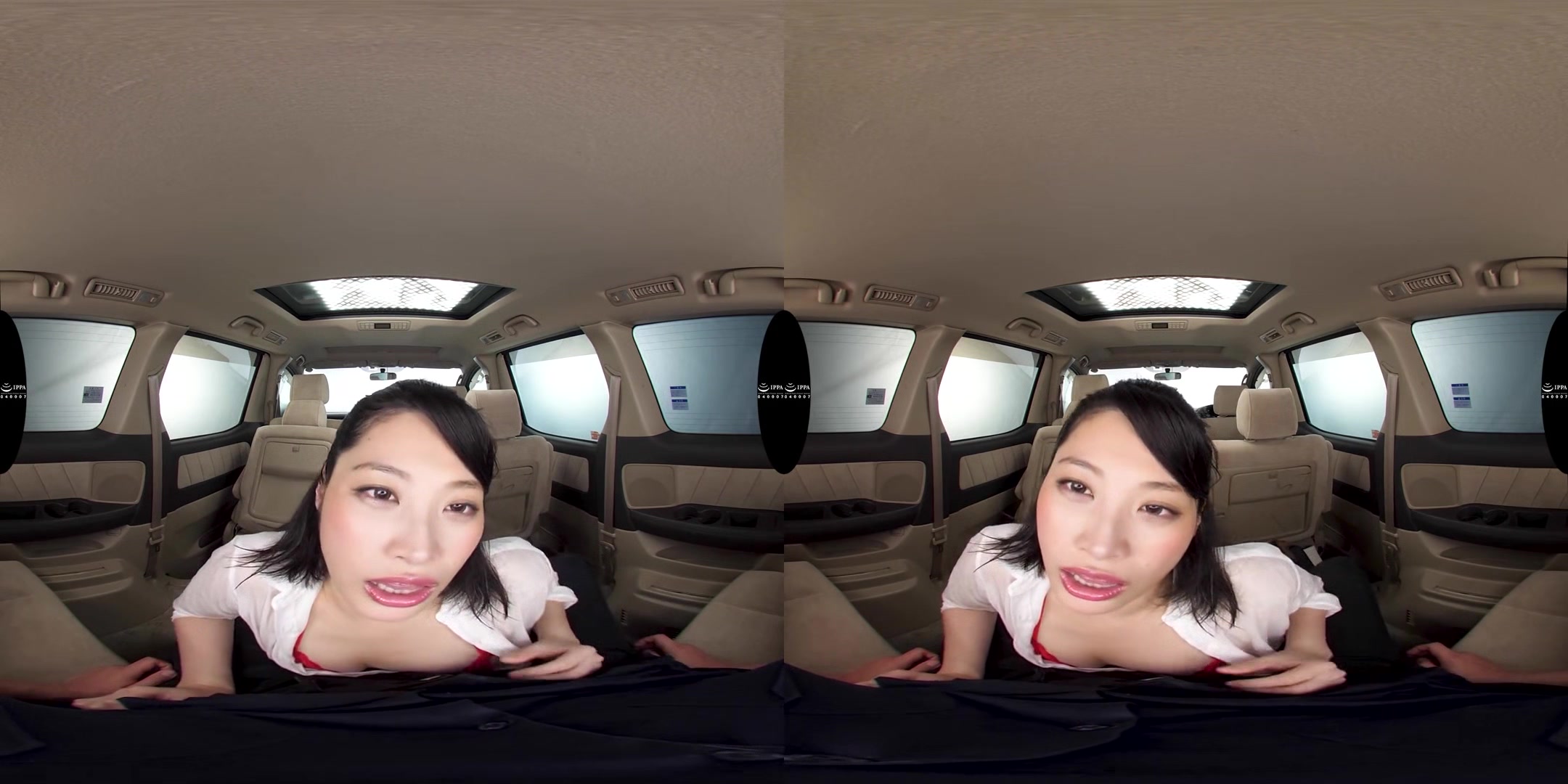 Horny Wet Slut in the Car - Hot Babe Wet Shirt Fucking in the Car JAV VR
