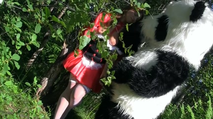 Little Red Riding Hood fucking with Panda in the wood