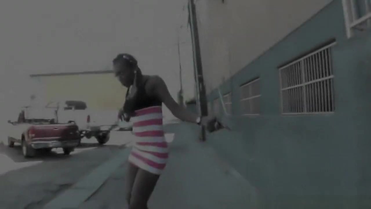 Black tgirl toying ass with glass dildo solo