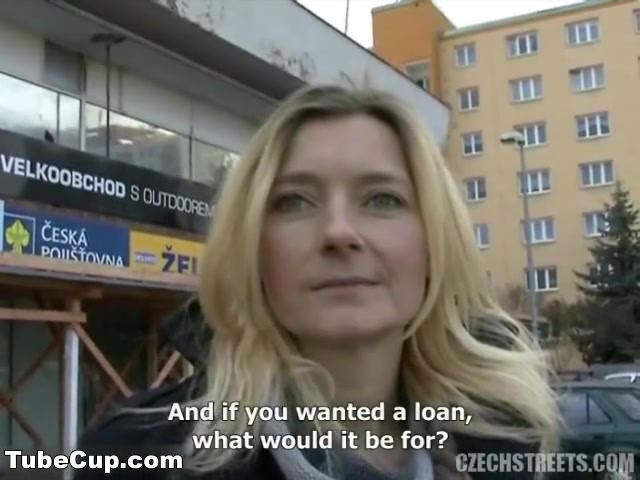Blonde Czech MILF Jitka slobbers on a big pecker