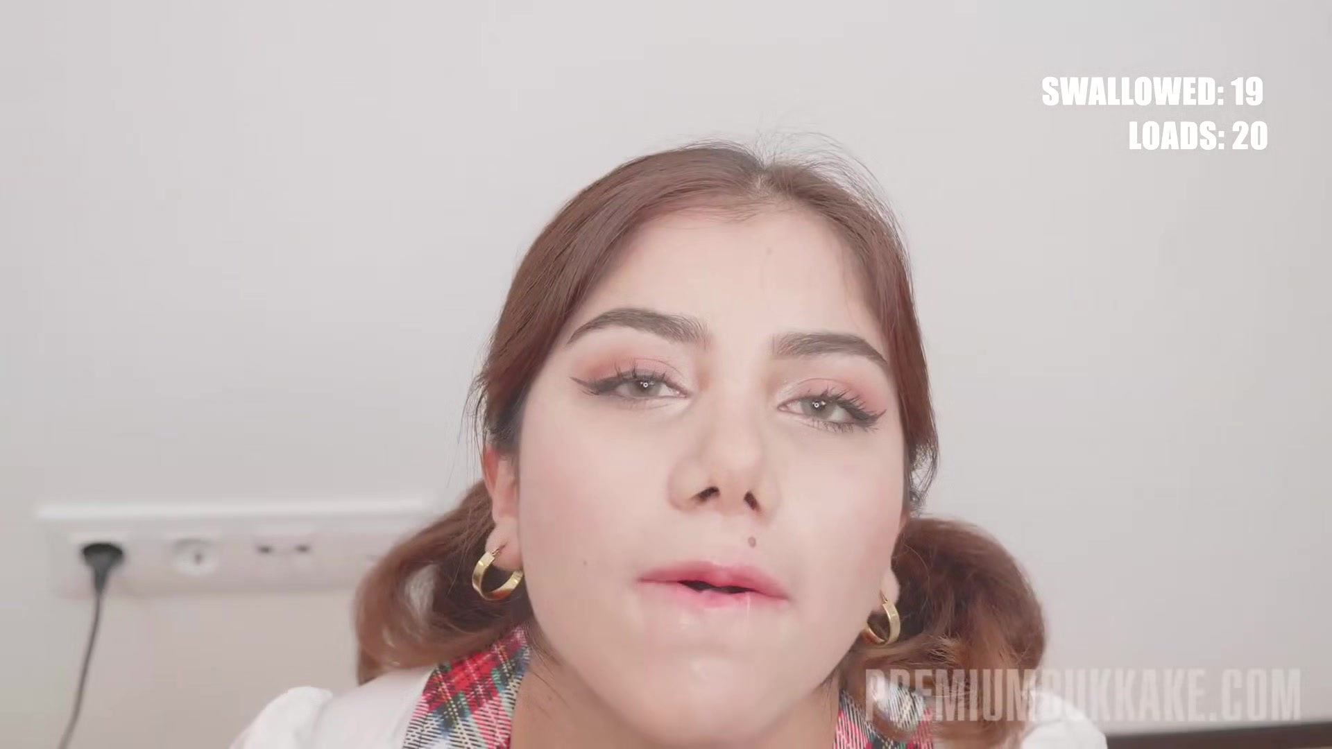 PremiumBukkake - Marina Gold swallows 48 huge mouthful cumshots
