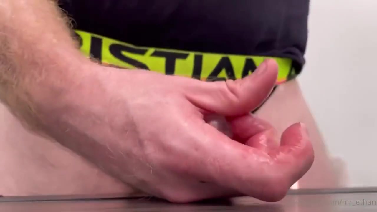 Stroking Cock Sleeve And Slapping My Suck Around