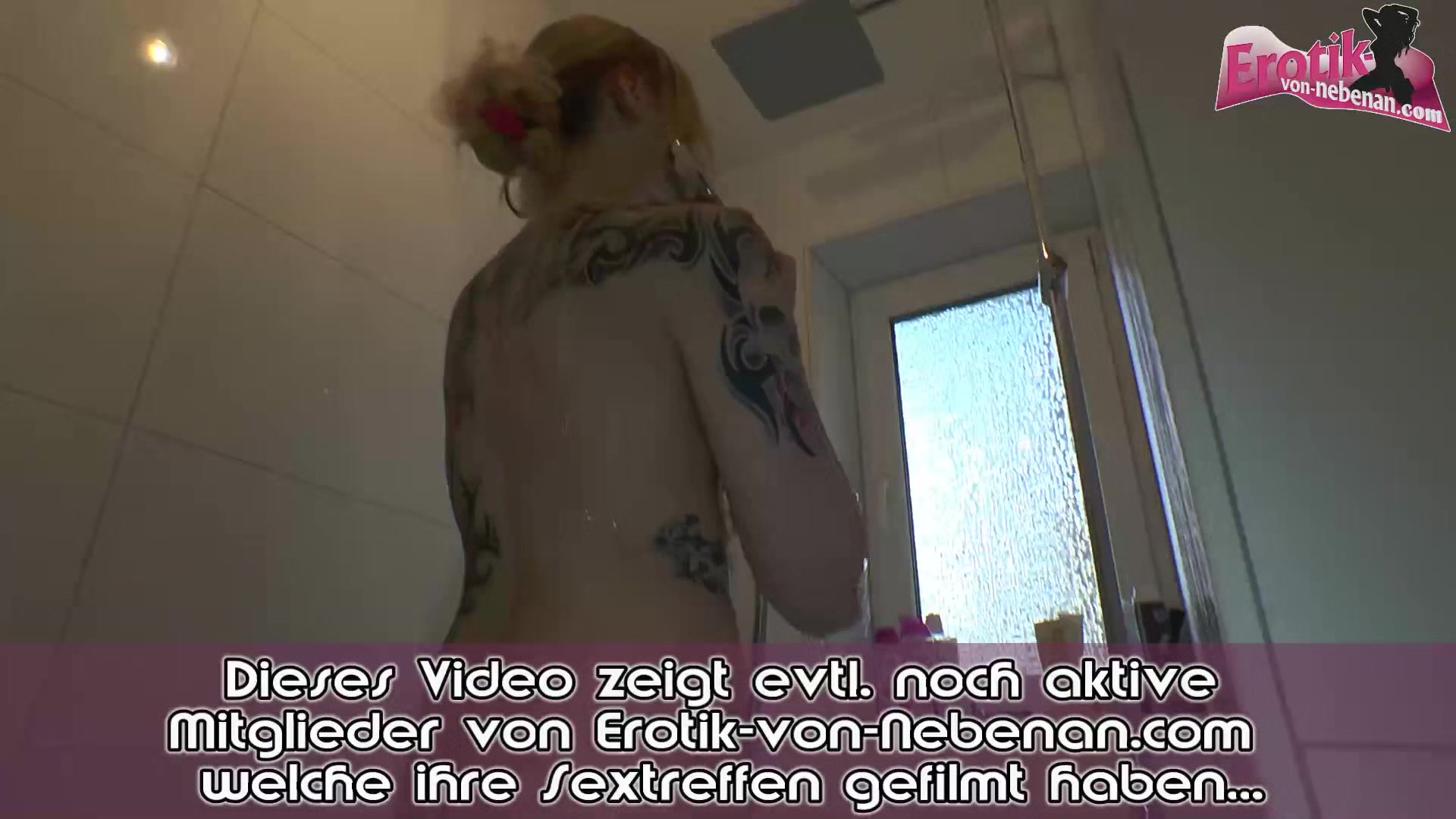 german amater milf fuck anal in standing in bathroom at home