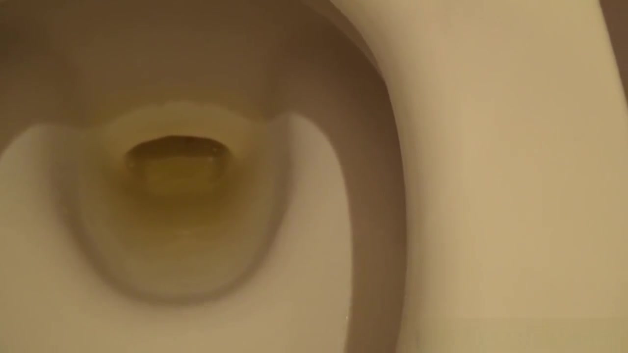 Hairy teen 18+ Pees In Toilet