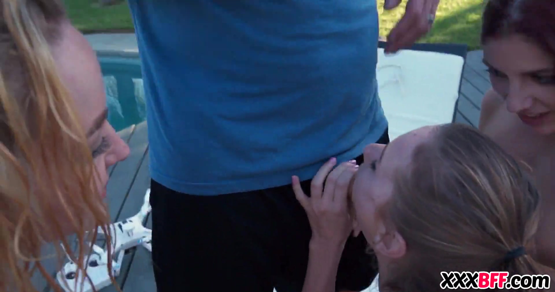 Sunbathing teens 18+ fuck a