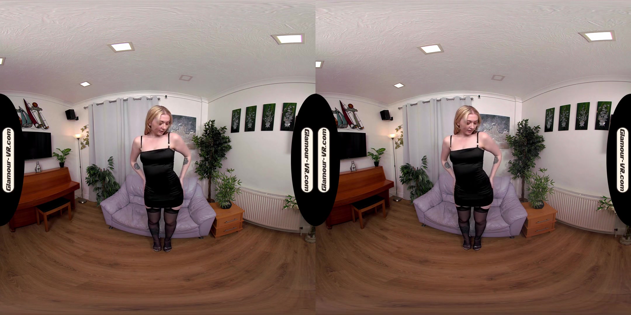 Em Yang In Little Black Dress & Black Stockings With Special Tease Treat For You - 8k Vr