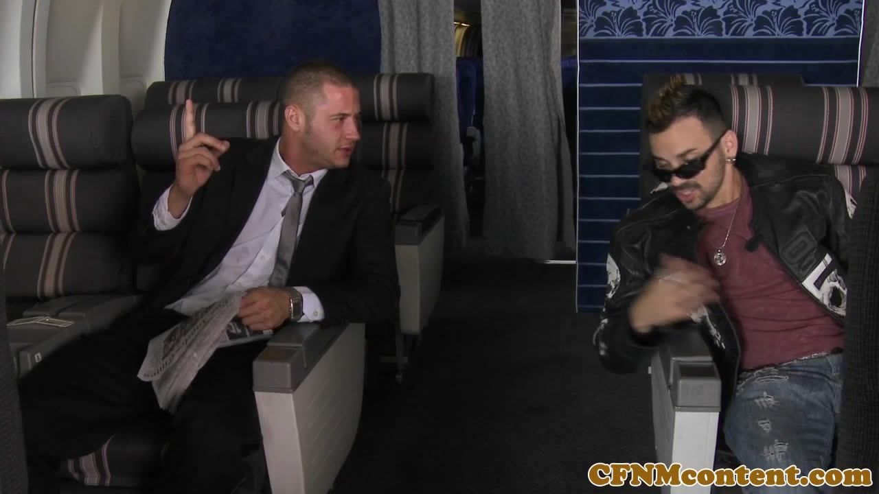 Assfucked CFNM stewardess joins mile high club