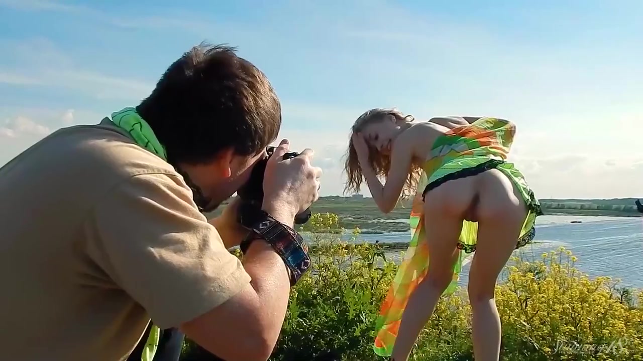 Naughty teen 18+ Strips Out Of Her Bikini And Poses Outside! With Eva Gold