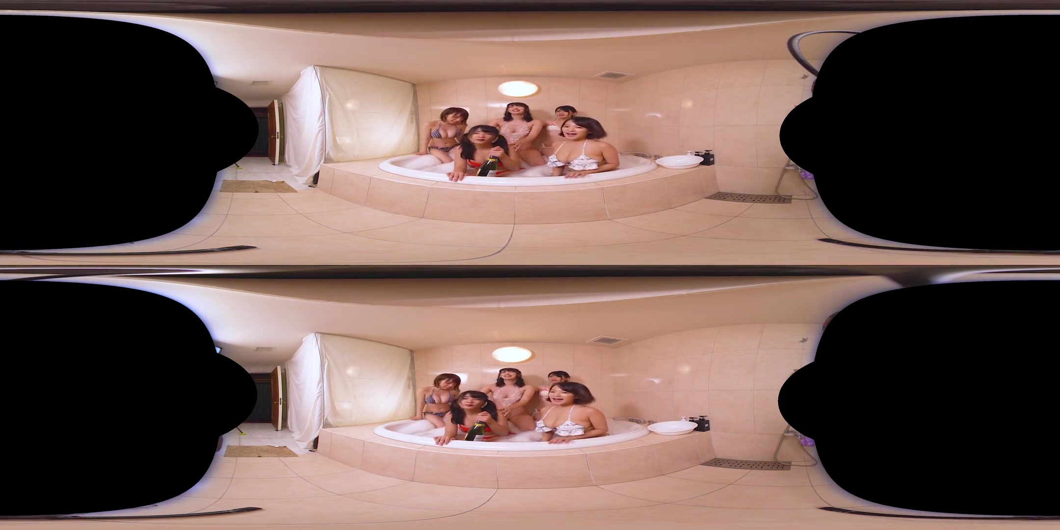 VR Gravure Idols Association Vol. 2: Bath Party - Japanese Teen Lesbian Group Bath Tease