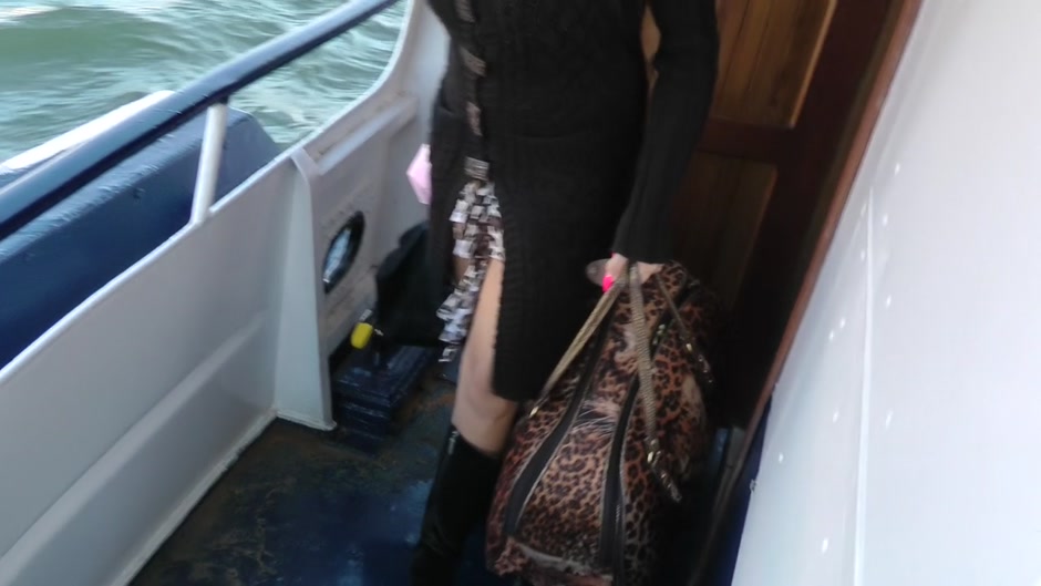 Big-titted girl enjoys hard cunt fucking in public