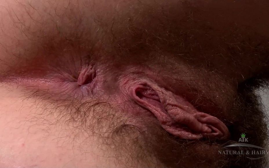 Beryl Moisturizers Her Hairy Legs, Pits, Tits, And Pussy Then Plays With Her Tits