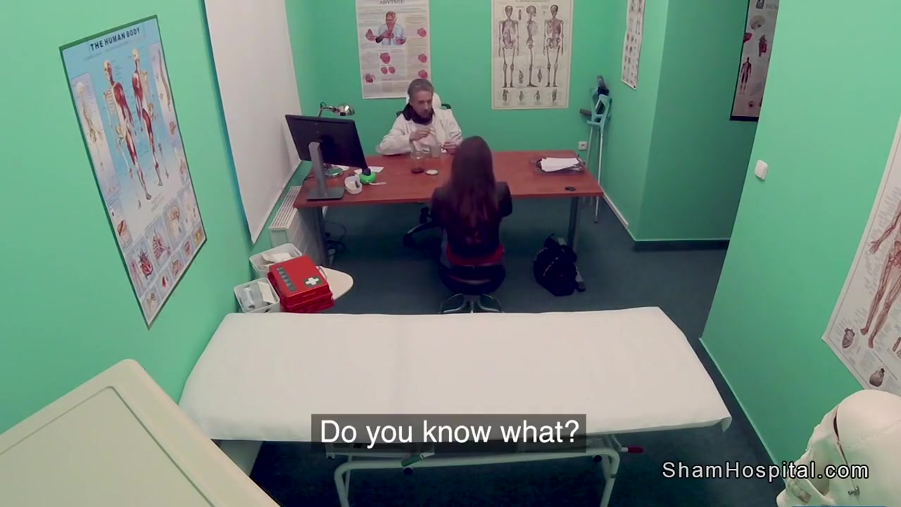 Stunning Brunette Sucks Doctors Big Cock