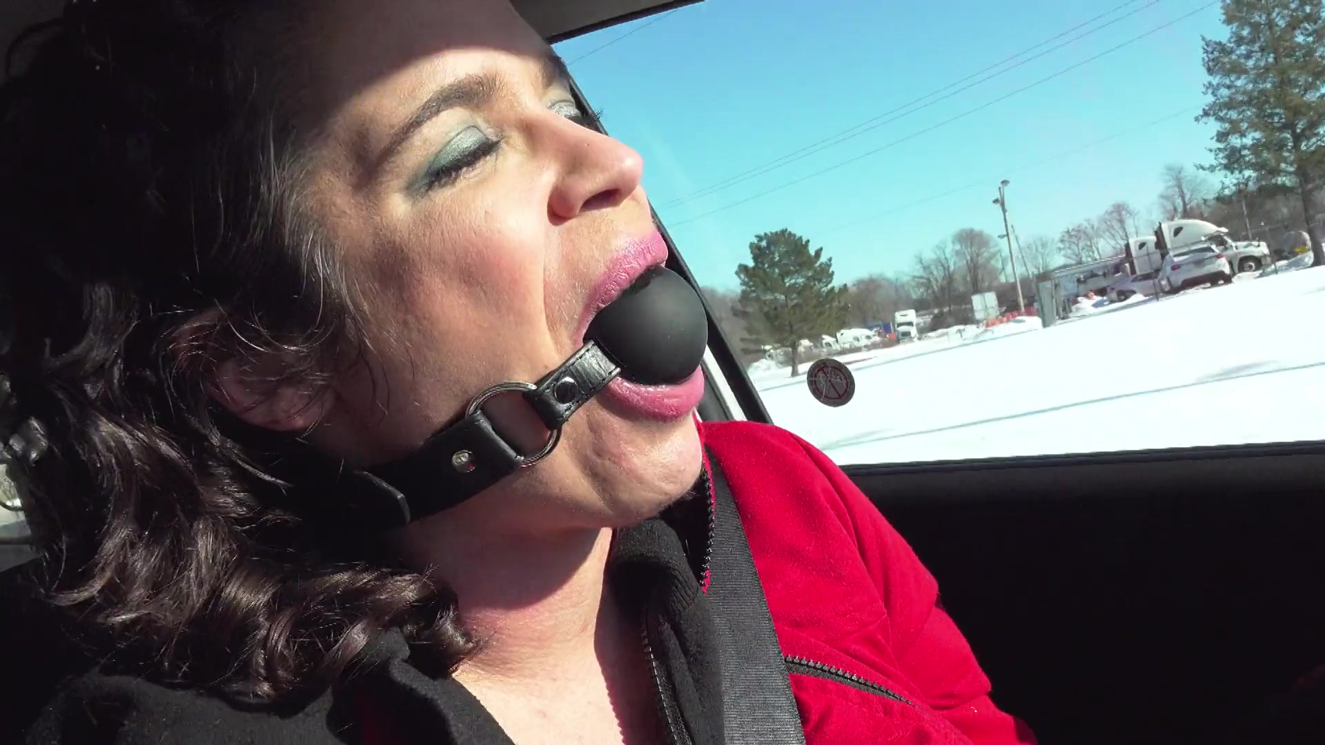 Ball Gagged Driving Challenge - Sammi Starfish